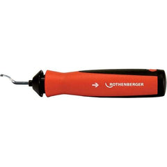 Rothenberger - Bi-Directional Hand Deburring Curved Tool - High Speed Steel Blade, 5" Blade Length, Hole Chamfering - Exact Industrial Supply