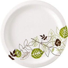 Dixie - Pathways Soak-Proof Shield Paper Plates, 8-1/2" - Green, Burgundy - Exact Industrial Supply