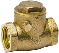 Value Collection - 1/2" Brass Check Valve - Check Swing, IPS, 200 WOG - Exact Industrial Supply