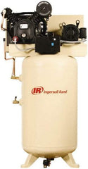 Ingersoll-Rand - 7.5 hp, 80 Gal Stationary Electric Vertical Air Compressor - Three Phase, 175 Max psi, 24 CFM, 230 Volt - Exact Industrial Supply