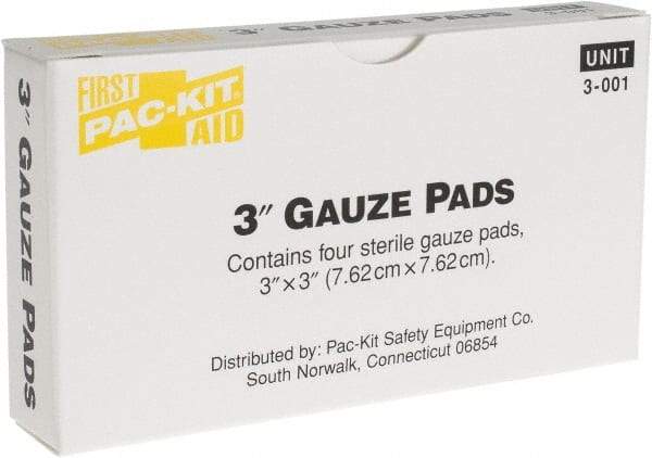 Medique - 3" Long x 3" Wide, General Purpose Pad - Yellow - Exact Industrial Supply