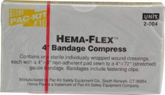 Medique - 4" Long x 4" Wide, General Purpose Compress - Yellow, Compress Bandage - Exact Industrial Supply