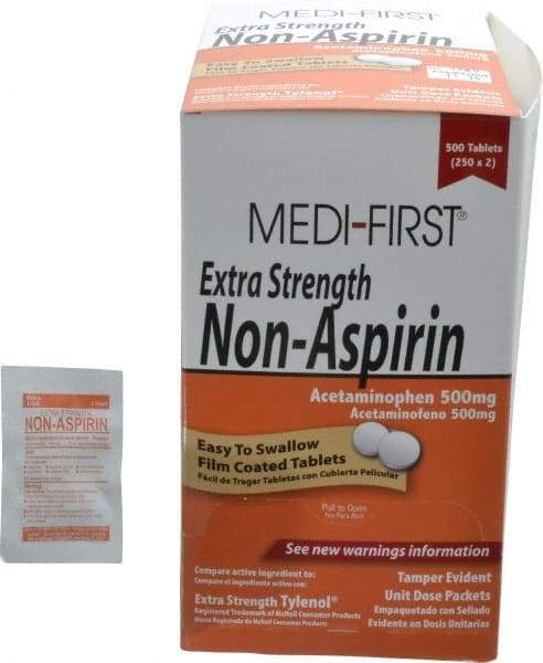 Medique - Medi-First Extra-Strength Non-Aspirin Tablets - Headache & Pain Relief - Exact Industrial Supply