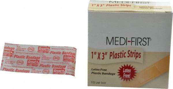 Medique - 3" Long x 1" Wide, General Purpose Self-Adhesive Bandage - Plastic Bandage - Exact Industrial Supply