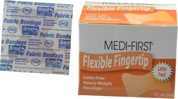 Medique - Fingertip Self-Adhesive Bandage - Woven Fabric Bandage, Latex Free - Exact Industrial Supply