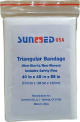 Medique - 40" Long x 40" Wide, Triangular Self-Adhesive Bandage - Exact Industrial Supply