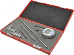 SPI - (1) 360, (2) 180 and (4) 90° Measuring Range, Digital Protractor - 30.00 Resolution per sec, Accuracy Up to 5 per min, 1.5V Battery Included - Exact Industrial Supply