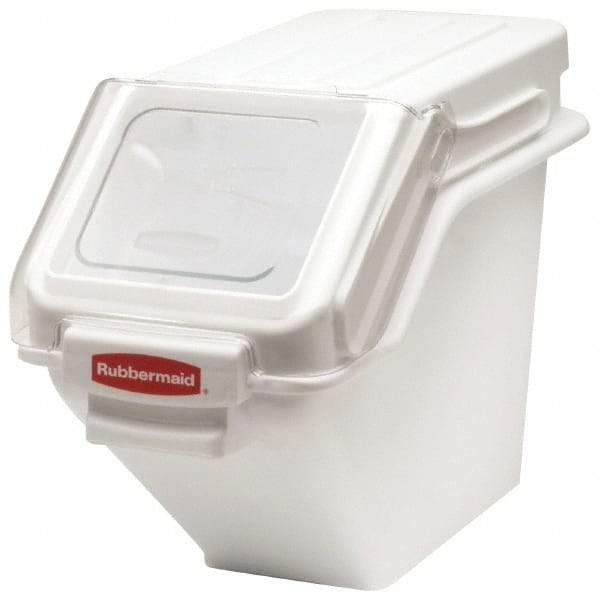 Rubbermaid - Rectangular, White Polyethylene Food Bin - 23-1/2" High x 11-1/2" Wide x 16.9" Long - Exact Industrial Supply