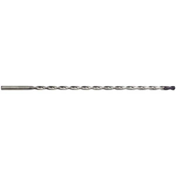 Extra Length Drill Bit: 0.1575″ Dia, 135 °, Solid Carbide TiAlN Finish, Spiral Flute, Straight-Cylindrical Shank, Series 6512