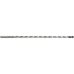 Extra Length Drill Bit: 0.1575″ Dia, 135 °, Solid Carbide TiAlN Finish, Spiral Flute, Straight-Cylindrical Shank, Series 6512