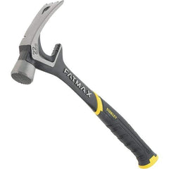 Stanley - 22 oz Head, Straight Rip Claw Hammer - 15.98" OAL, Steel Head, 1.34" Face Diam, Milled Face, Steel Handle with Grip - Exact Industrial Supply