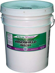 Clear Vision - Water-Based Solution Windshield Washer Fluid - 5 Gal Pail - Exact Industrial Supply