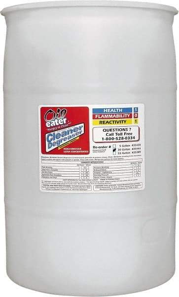 Oil Eater - 2-Butoxyethanol Multipurpose Cleaner/Degreaser - 55 Gal Drum - Exact Industrial Supply