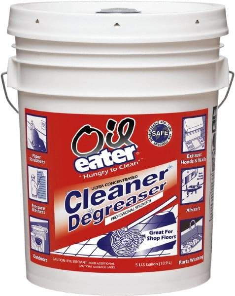 Oil Eater - 2-Butoxyethanol Multipurpose Cleaner/Degreaser - 5 Gal Pail - Exact Industrial Supply