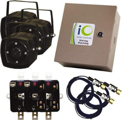 iO HVAC Controls - 1 or 3 Phase, 24 VAC, 0-2A Amp, 2 Max Fuse A, Air Conditioner Theft Alarm - 11" Wide x 11" Deep x 11" High, For Use with Condensing Unit - Exact Industrial Supply