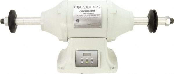 Palmgren - 10" Wheel Diam x 1" Wheel Width, 1-1/2 hp Buffer - 1" Arbor Hole Diam, 1 Phase, 3,000 Max RPM, 115/240 Volts - Exact Industrial Supply