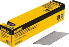 DeWALT - 15 Gauge 2" Long Finishing Nails for Power Nailers - Steel, Bright Finish, Smooth Shank, Angled Stick Collation, Round Head, Chisel Point - Exact Industrial Supply