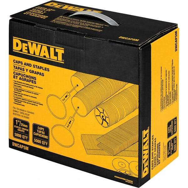 DeWALT - 1" Long x 0.05" Wide, 18 Gauge Crowned Construction Staple - Steel, Galvanized Finish - Exact Industrial Supply