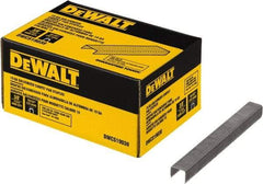DeWALT - 3/8" Long x 0.0438" Wide, 19 Gauge Crowned Construction Staple - Steel, Galvanized Finish - Exact Industrial Supply