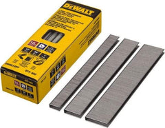 DeWALT - 1/2" Long x 0.05" Wide, 18 Gauge Crowned Construction Staple - Steel, Galvanized Finish, Chisel Point - Exact Industrial Supply