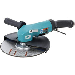 Dynabrade - 9" Wheel Diam, 6,500 RPM, Pneumatic Angle & Disc Grinder - 5/8-11 Spindle, 115 CFM, Adjustable Exhaust - Exact Industrial Supply