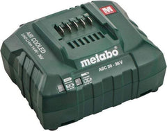 Metabo - 14.4/18/36 Volt, Lithium-Ion Power Tool Charger - 30 min to 1 hr to Charge, AC Wall Outlet Power Source - Exact Industrial Supply