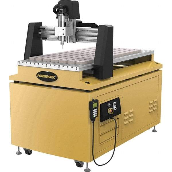 Powermatic - Single Phase, 24,000 RPM, 230 Volt, CNC Mill Drill Machine - 39-11/64" Long x 28-25/64" Wide Table - Exact Industrial Supply