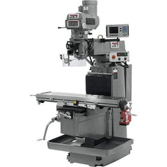 Jet - 54" Table Width x 12" Table Length, Electronic Variable Speed Control, 3 Phase Knee Milling Machine - NST40 Spindle Taper, 5 hp - Exact Industrial Supply