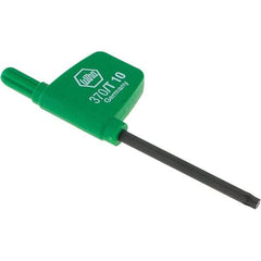 Wiha - T10 Torx Key - Flag-Style, 40mm Length Under Head, 2.9" OAL - Exact Industrial Supply