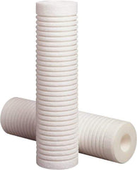 3M Purification - 2.6" OD, 10µ, Polypropylene Melt Blown-Thermal Bonded Cartridge Filter - 10" Long, Reduces High Capacity Sediments Filtration - Exact Industrial Supply