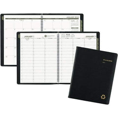 AT-A-GLANCE - 128 Sheet, 8-1/4 x 10-7/8", Weekly/Monthly Appointment Book - Black - Exact Industrial Supply