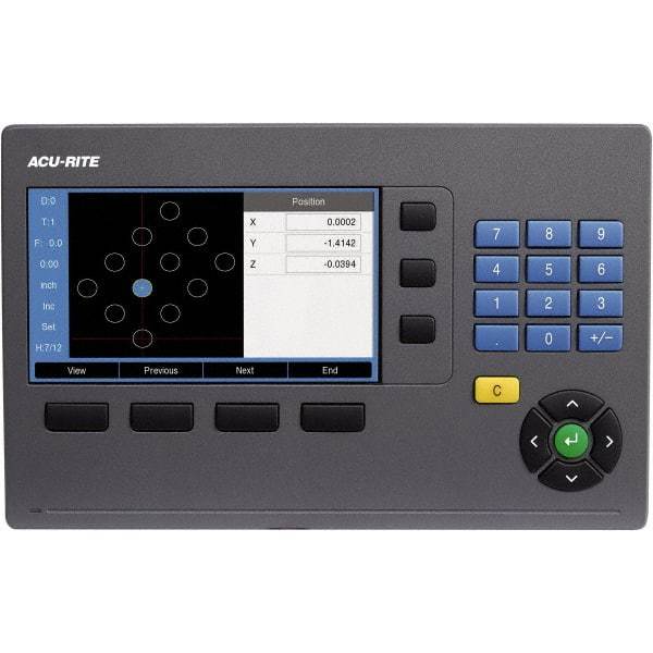 Acu-Rite - 2 Axis, 24" X-Axis Travel, 13" Y-Axis Travel, Milling DRO System - 5µm Resolution, 5µm Accuracy, LCD Color Display - Exact Industrial Supply