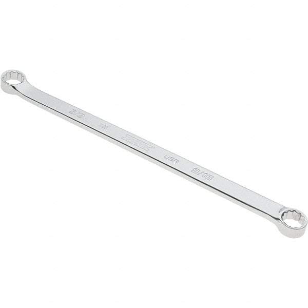 Proto - 9/16" x 5/8" 12 Point Box Wrench - Double End, 53/64" Head Diam x 13/32" Head Thickness, 12-31/64" OAL, Steel, Polished Finish, 15° Offset - Exact Industrial Supply