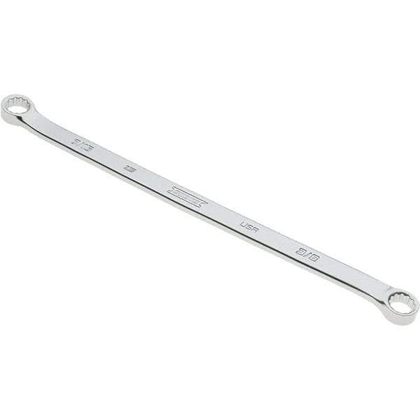 Proto - 3/8" x 7/16" 12 Point Box Wrench - Double End, 37/64" Head Diam x 21/64" Head Thickness, 9-27/32" OAL, Steel, Polished Finish, 15° Offset - Exact Industrial Supply