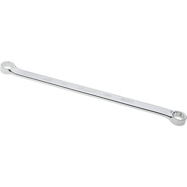 Proto - 11/16" x 3/4" 12 Point Box Wrench - Double End, 1" Head Diam x 1/2" Head Thickness, 14-11/32" OAL, Steel, Polished Finish, 15° Offset - Exact Industrial Supply