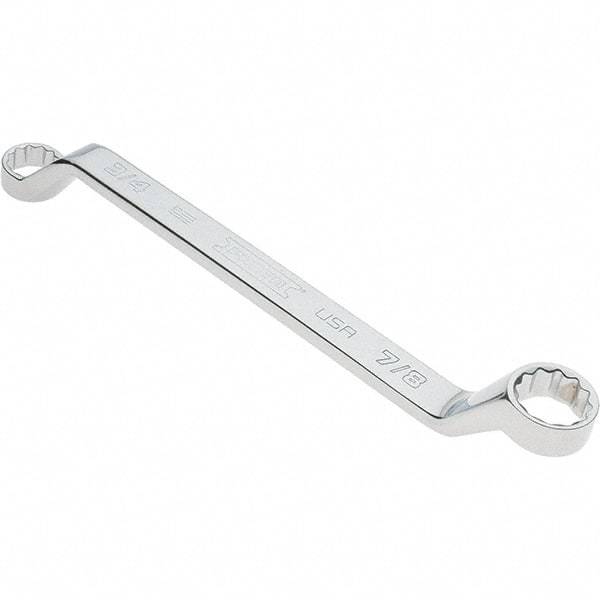 Proto - 3/4" x 7/8" 12 Point Box Wrench - Double End, 1-1/16" Head Diam x 1-1/4" Head Thickness, 11-1/2" OAL, Steel, Polished Finish, 15° Offset - Exact Industrial Supply