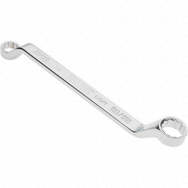 Proto - 11/16" x 3/4" 12 Point Box Wrench - Double End, 1" Head Diam x 1-5/32" Head Thickness, 10-51/64" OAL, Steel, Polished Finish, 15° Offset - Exact Industrial Supply