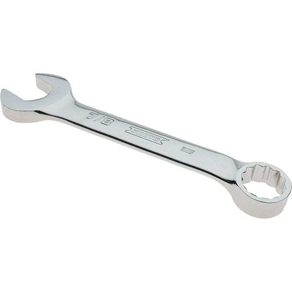 Proto - 7/8" 12 Point Combination Wrench - 15° Offset Angle, 8" OAL, Steel, Full Polish Finish - Exact Industrial Supply