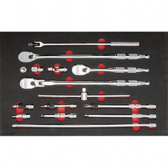 Proto - 15 Piece 1/2" Drive Mechanic's Tool Set - Comes in 23 x 16" Foam Insert - Exact Industrial Supply