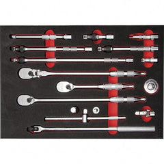 Proto - 16 Piece 3/8" Drive Mechanic's Tool Set - Comes in 11 x 16" Foam Insert - Exact Industrial Supply