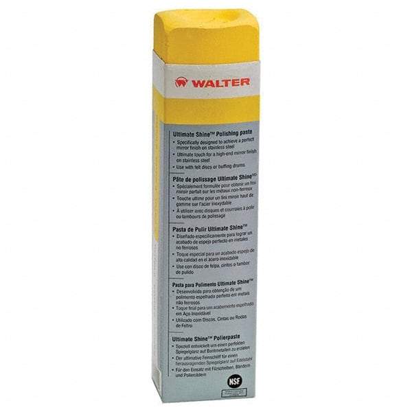 WALTER Surface Technologies - 1,300 g Polishing Compound - Compound Grade Fine, Grade 0, Yellow, For Fine Polishing, Use on Stainless Steel & Aluminum - Exact Industrial Supply