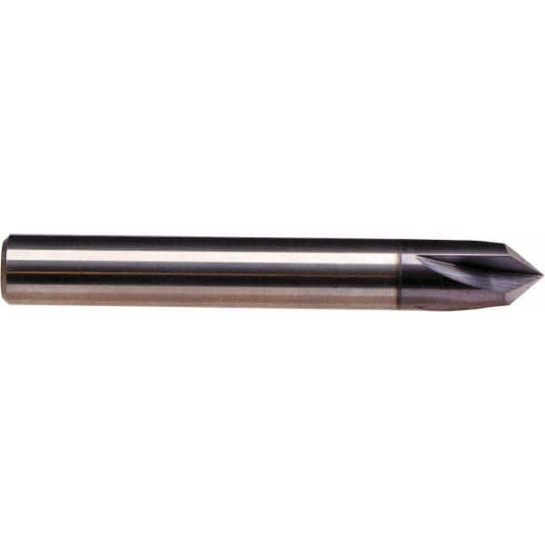 Emuge - 5/8" Diam 4 Flute Single End Solid Carbide Chamfer Mill - Exact Industrial Supply
