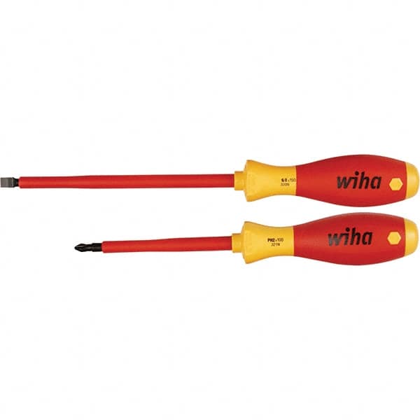 Wiha - Screwdriver Sets Screwdriver Types Included: Slotted; Phillips Number of Pieces: 2 - Exact Industrial Supply