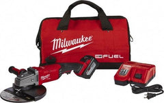 Milwaukee Tool - 9" Wheel Diam, 6,600 RPM, Cordless Angle & Disc Grinder - 5/8" Spindle - Exact Industrial Supply