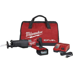 Milwaukee Tool - 18V, 3,000 SPM, Cordless Reciprocating Saw - 1-1/4" Stroke Length, Lithium-Ion 1 Battery Included - Exact Industrial Supply