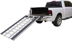 Erickson Manufacturing - 84" Long x 54" Wide, 1,500 Lb Capacity, Foldable Truck Ramp with Wear Boards - Aluminum, For All Vehicles - Exact Industrial Supply