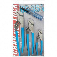 Channellock - 4 Piece Grooved Tongue & Groove Pliers - Comes in Clamshell - Exact Industrial Supply