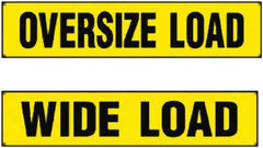 Erickson Manufacturing - Vinyl Wide/Oversized Load Banner - 18" Wide x 84" Long, Yellow & Black, For Use with Trucks - Exact Industrial Supply