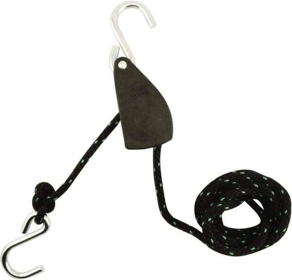 Erickson Manufacturing - Nylon Tite Rope Pulley - 1/2" Wide x 144" Long, Black, For Use with Pick Ups - Exact Industrial Supply