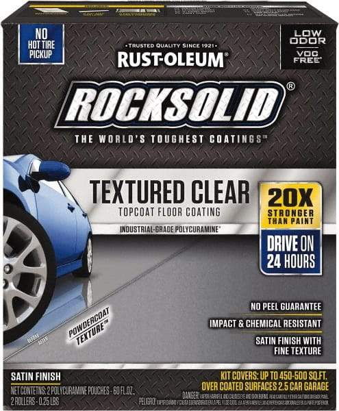 Rust-Oleum - 120 oz Satin Textured Topcoat - Low Odor & Chemical Resistant - Exact Industrial Supply